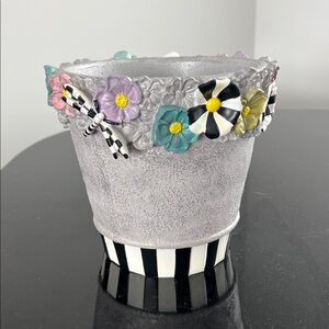 MacKenzie-Childs Maia Small Hand-Painted Resin Pot